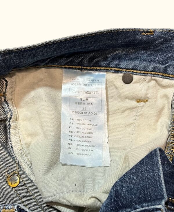 Pantalón corto bermudas jeans Carhartt vintage 2000s - Imagen 4