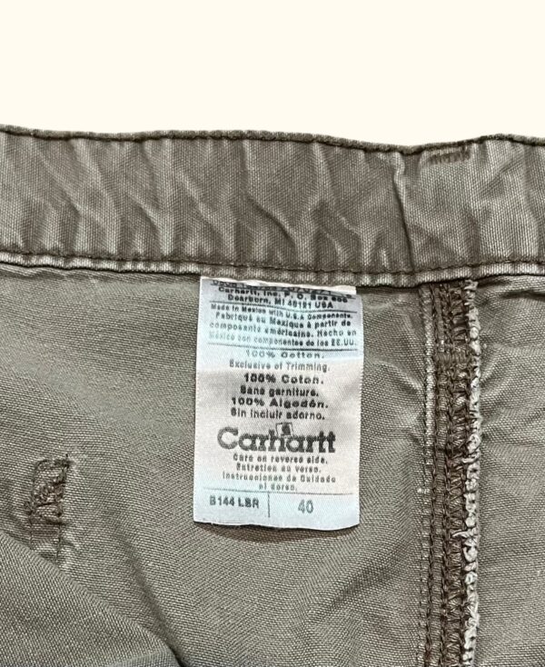 Pantalón corto bermudas canvas cargo carpenter Carhartt vintage 2000s - Imagen 4