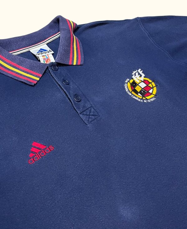 Polo fútbol manga corta Adidas Selección Española vintage 2000s - Imagen 2
