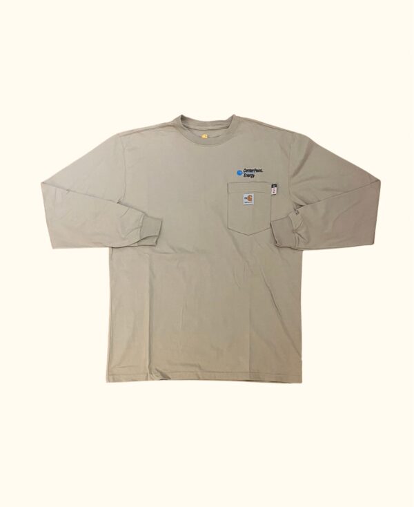 Camiseta manga larga bolsillo beige Carhartt FR vintage 2000s