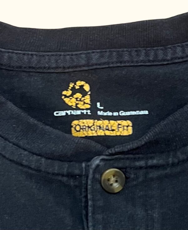 Camiseta manga larga bolsillo negra Carhartt vintage 2000s - Imagen 3