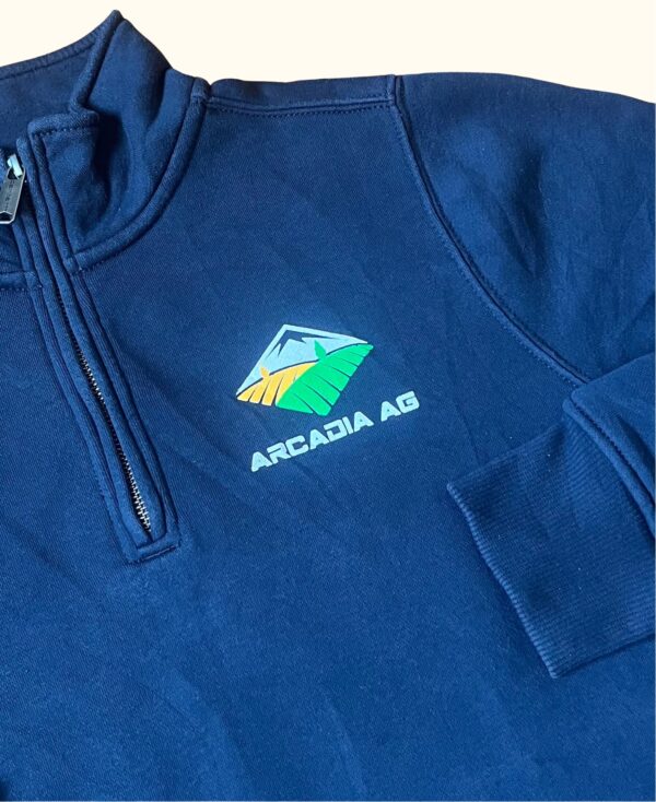 Sudadera media cremallera Carhartt azul navy vintage 2000s - Imagen 2
