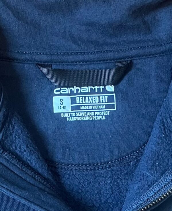 Sudadera media cremallera Carhartt azul navy vintage 2000s - Imagen 3