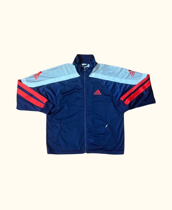Chaqueta ligera trackjacket Adidas azul vintage 2000s