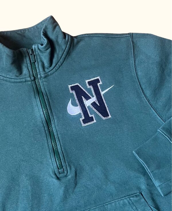 Sudadera media cremallera verde Nike vintage 2000s - Imagen 2