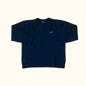 Sudadera lana negra Nike vintage 2000s